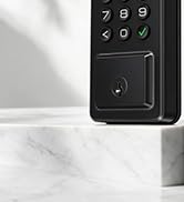 Veise DK012W Wi-Fi Fingerprint Smart Deadbolt Lock, Matte Black | Built-in Wi-Fi, APP Remote Cont...