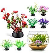 Mipcase 20pcs Artificial Aquarium Plants Microlandscape Decor Plastic Water Grass Model Fish Tank...
