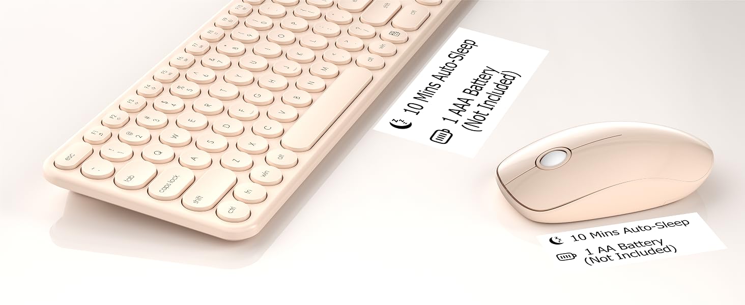 One single 2.4G USB receiver connects both keyboard and mouse.