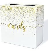 FALIZIFU Gold Card Box for Party Gift Card Box Holder Envelope Box for Wedding Birthday Baby Show...