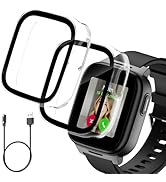 2 Pack Compatible with Cosmo Jr Track 5 Screen Protector, Hard PC Bumper Cover Built-in Tempered ...