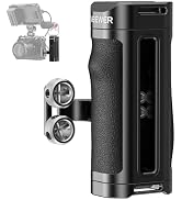NEEWER Lightweight Side Handle, Camera Cage Rig Handle with Contoured Silicone Grip, Dual 1/4