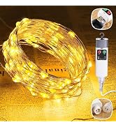 Joomer Fairy String Lights, 33FT 100LED Rechargeable Outdoor String Lights with 13 Modes, Waterpr...