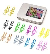 Haowuliao 100 Pcs Music Paper Clips, Music Teacher Classroom Supplies, Gift for Music Lovers