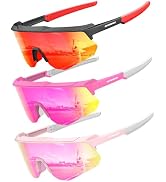 QALLY Polarized Sport Sunglasses Men Women Bike Sunglasses for Men Cycling UV Protection Baseball...