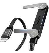 LOOHOI USB C to USB C Cable, 240W Fast Charging Cable with Built-in Phone Stand (5 FT, Black), Du...