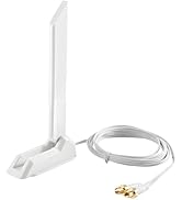 White WiFi 7 Gaming Motherboard Magnetic Base Antenna with Push-On Connector (NOT RP-SMA) for ASU...