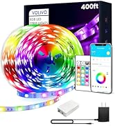 VOLIVO 400ft Led Strip Lights for Bedroom, Color Changing Led Light Strips Kit with 24 Keys IR Re...