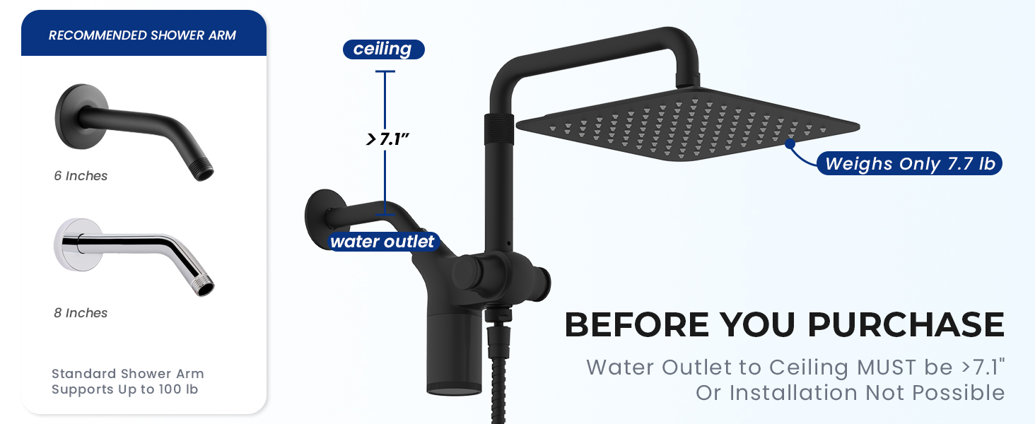RAIN SHOWER HEAD WITH FILTER