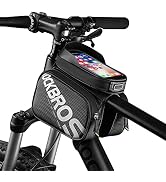 ROCKBROS Bike Frame Bag Waterproof Top Tube Phone Bag Touch Screen Cell Phone Holder Bicycle Pouc...