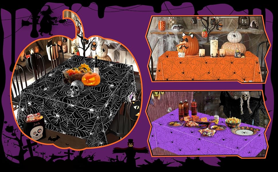 halloween spiderweb tablecloth