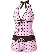 Tankini Swimsuits for Women with Shorts, Sexy Halter Bathing Suit, Y2K Two Piece Summer Look for ...