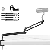 Tonor Mic Arm Desk Mount, Low Profile Boom Arm, Microphone Arm, Adjustable Mic Stand with Desk Mo...