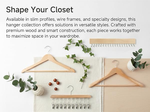StorageWorks Wooden Hangers