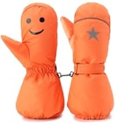 HighLoong Kids Waterproof Ski Snowboard Gloves Breathable Thinsulate Lined Winter Cold Weather Gl...