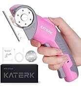Katerk Cordless Electric Scissors with Safety Lock & LED Light, Pocket-sized Box Carpet Cardboard...