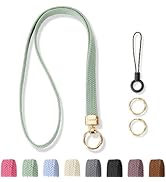 Stretchy Cute Lanyards for ID Badges, Thin Teacher Lanyard for Key, Long Neck Keychain ID Badge L...