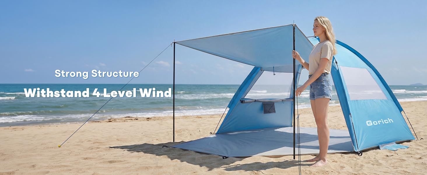 beach shade tent windproof