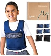 Harkla Weighted Vest for Kids - Neoprene Compression Vest for Autism, ADHD - Ages 5 to 9 - Adjust...