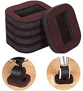 Ezprotekt 16 Pack Felt Furniture Caster Cups for Carpet and Hard Floors, Anti-Sliding Felt Bottom...