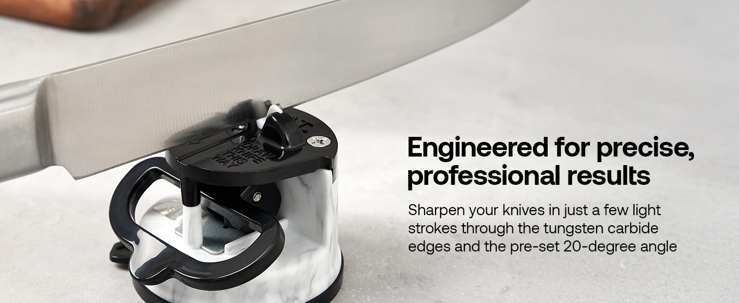 AnySharp EDITIONS Hands Free Knife Sharpener Easy to Use Sharpening Tool
