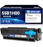 Quomo 55B1H00 Black Toner Cartridge (with Chip) Replacement for Lexmark 55B1H00 55B1000 Toner Com...