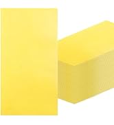 100pcs Yellow Napkins Disposable Paper Napkins for Dinner 4.3 x 7.8 Inch Absorbent Guest Paper To...