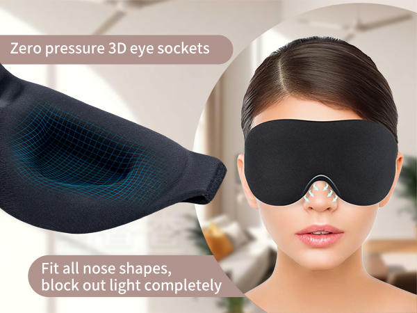 deep wide larger eye space zero pressure eyelashes friendly block out light blackout darkness