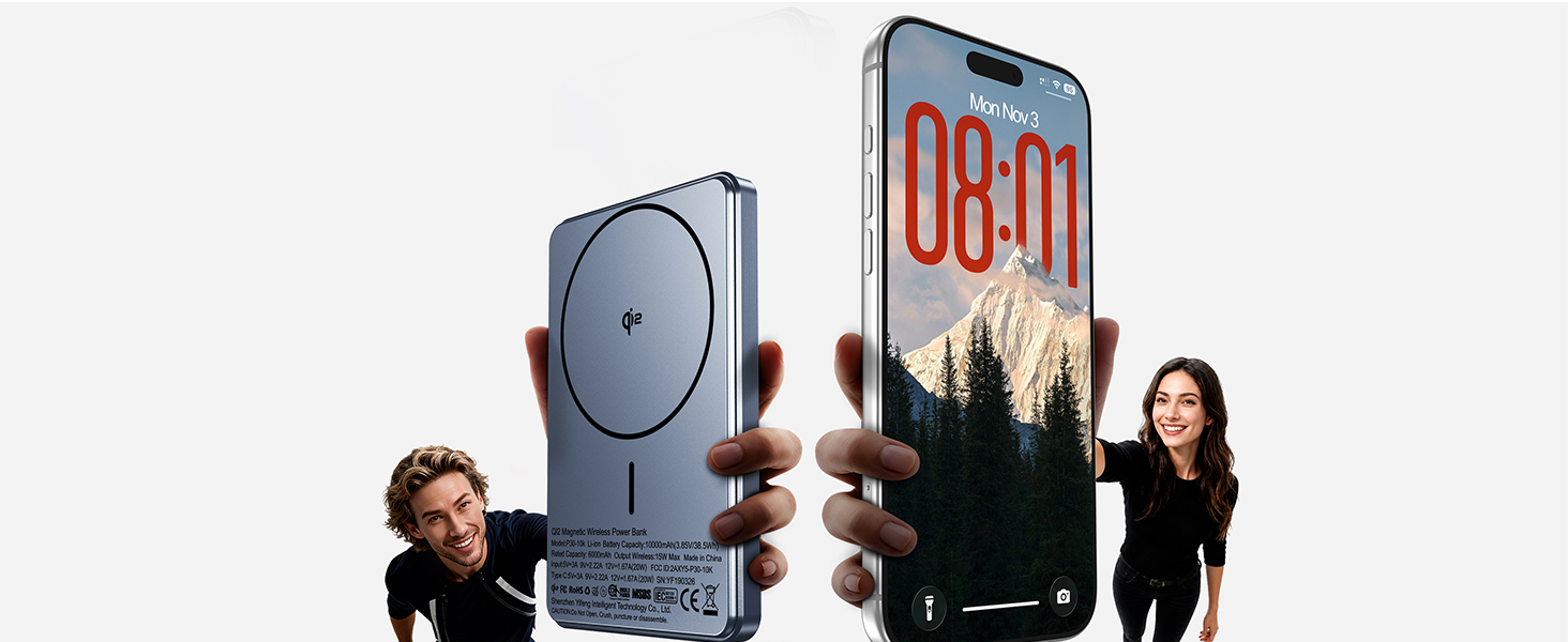 10000mah Qi2 power bank