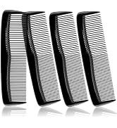 INTARN INTARN Pocket Hair Comb & Beard Comb for Men Women 4-Pack Black | Peines Para Cabello Wide...