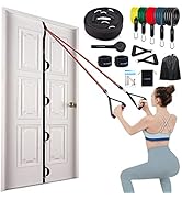 Brebebe Door Anchor Strap for Resistance Bands Exercises, Multi Point Anchor Gym Attachment for H...