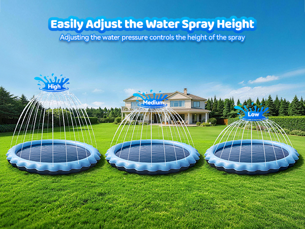 Meowant Splash Pad, Dog Pool, Not-Slip Sprinkler Play Mat