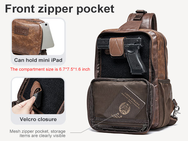roomy leather sling backpack