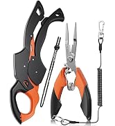 pullther fishing Fish Gripper 9.2",Muti-Function Line Cutter Fishing Pliers, Saltwater Fishing To...
