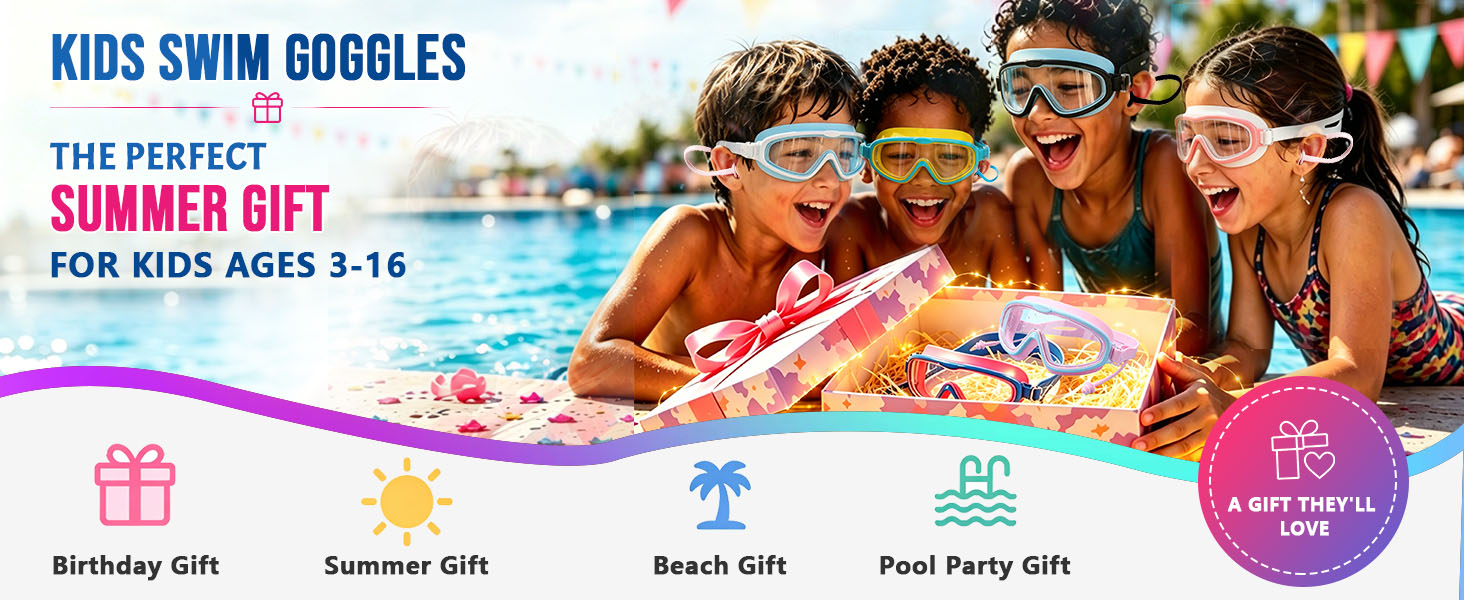 Kids Swim Goggles Swimming Goggles for Kids Boys Girls GIFT