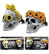 Sugar Skull Decor for Women, Sunflower Air Fresheners Car Accessories Interior Aesthetic Dashboar...