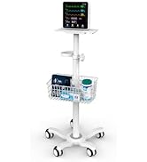 Mount Plus X3 Height Adjustable Aluminium Rolling Stand for Patient Monitor Medical Trolley Cart ...