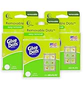 Glue Dots Double-Sided Removable Dots, 3 Pack, 1/2'', Clear, 600 Total Dots