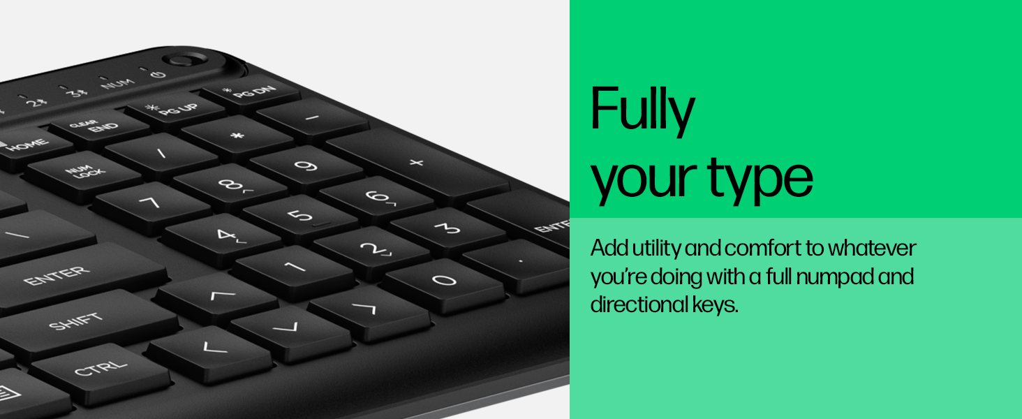 utility comfort full numpad directional keys key board