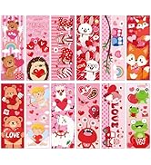 Wxiben Valentine's Day Bookmarks Gifts - 120 Pcs Valentines Animal Bookmarks Heart Lover Gnome Bo...