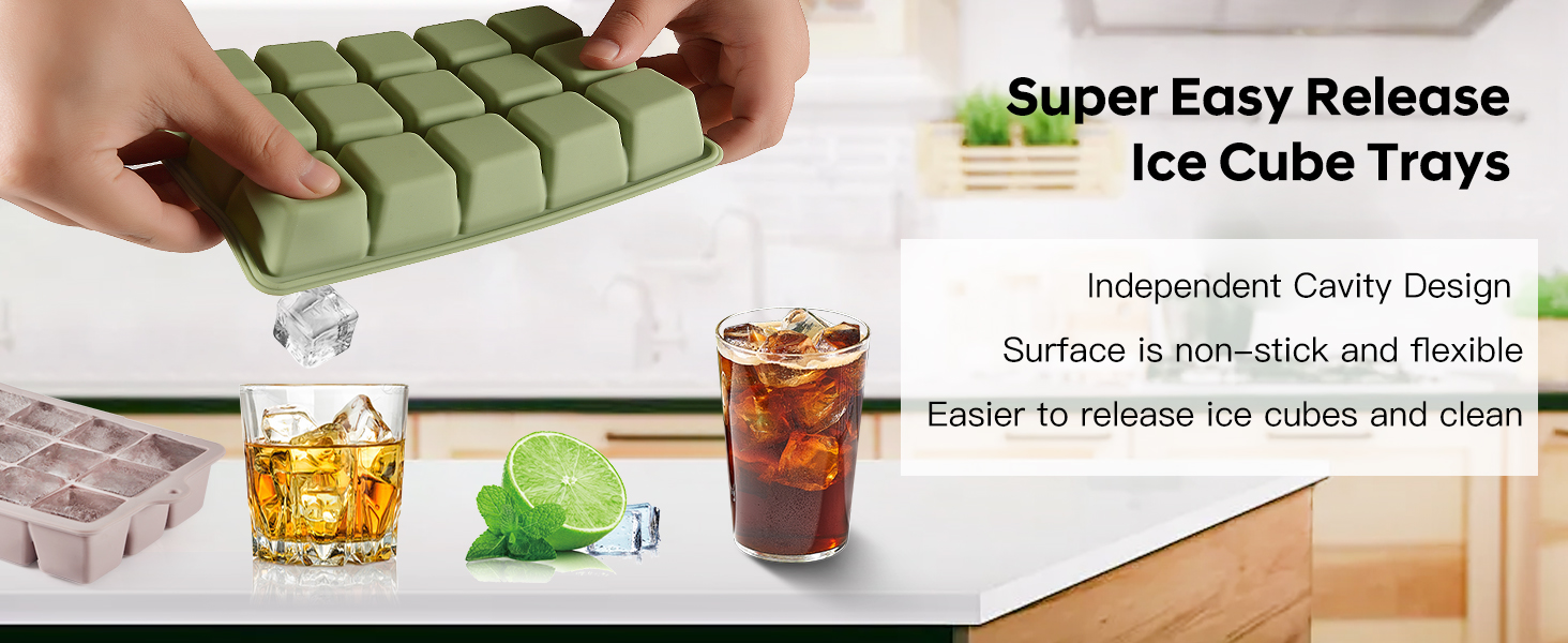 Super Easy Release Ice Cube Trays
