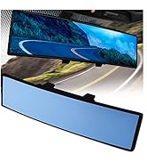 MIAOKE Blu-Ray Car Mirror - 12 Inch Anti-Glare Easy To Install, Universal All Car Wide Angle Pano...