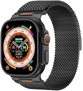 Rugged Stainless Steel Milanese Loop Band Compatible for Apple Watch Ultra 49mm 46mm 45mm 44mm 42...