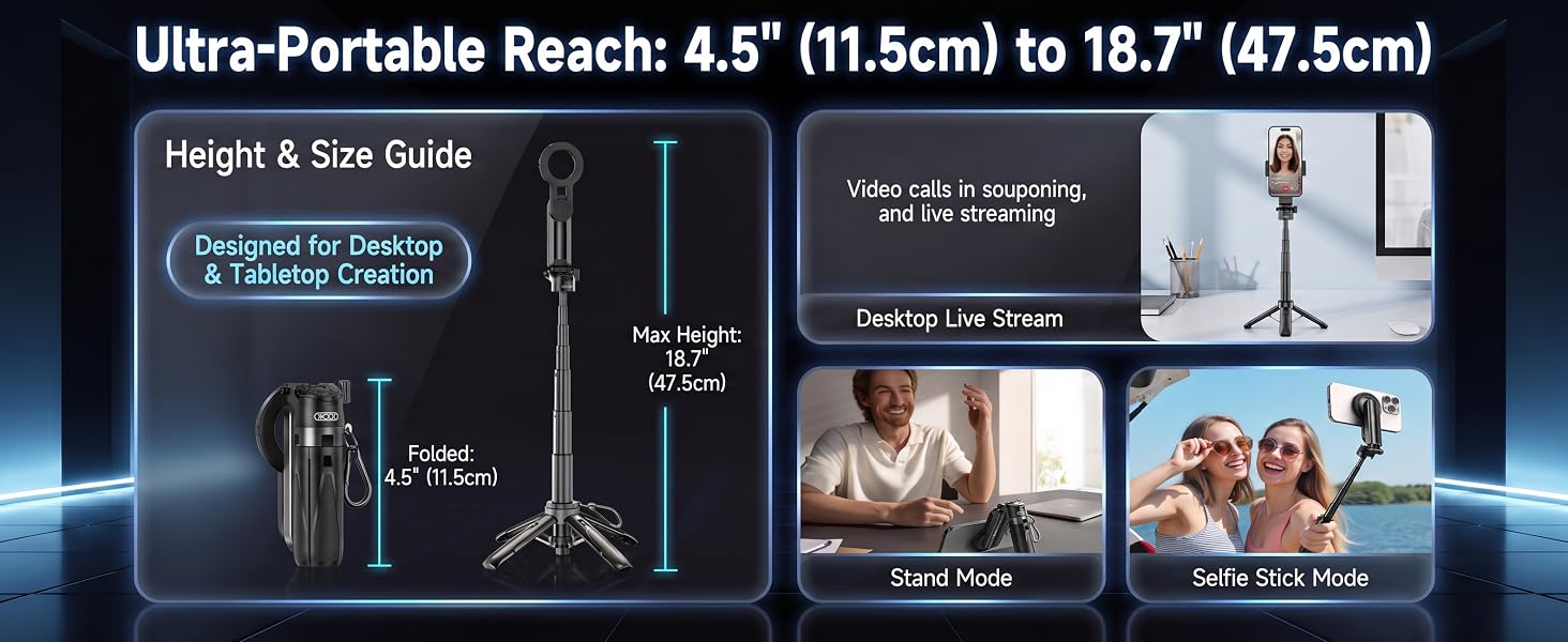 pocket magnetic tripod