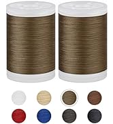 330 Yards FIVEIZERO Extra Strong Upholstery Thread,Khaki Bonded Nylon Thread for Denim Leather,Cr...