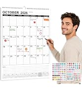 Large Wall Calendar 2027-2028 Hanging Calendar Oct 2026 - Jun 2028 15"x22" | 21 Month Extra Large...