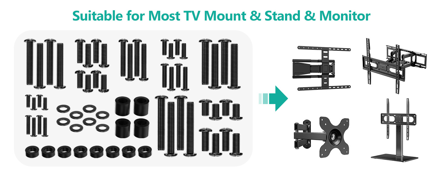tv wall mount screws kit