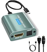 HDMI Audio Extractor 4K@30Hz HDMI to Optical Audio Adapter Splitter Converter Support HDCP Digita...