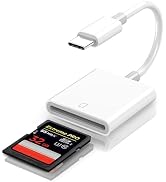 USB C SD Card Reader, Digital Camera Adapter for iPhone 15/16/17 Pro Max, Type C Camera Adapter T...