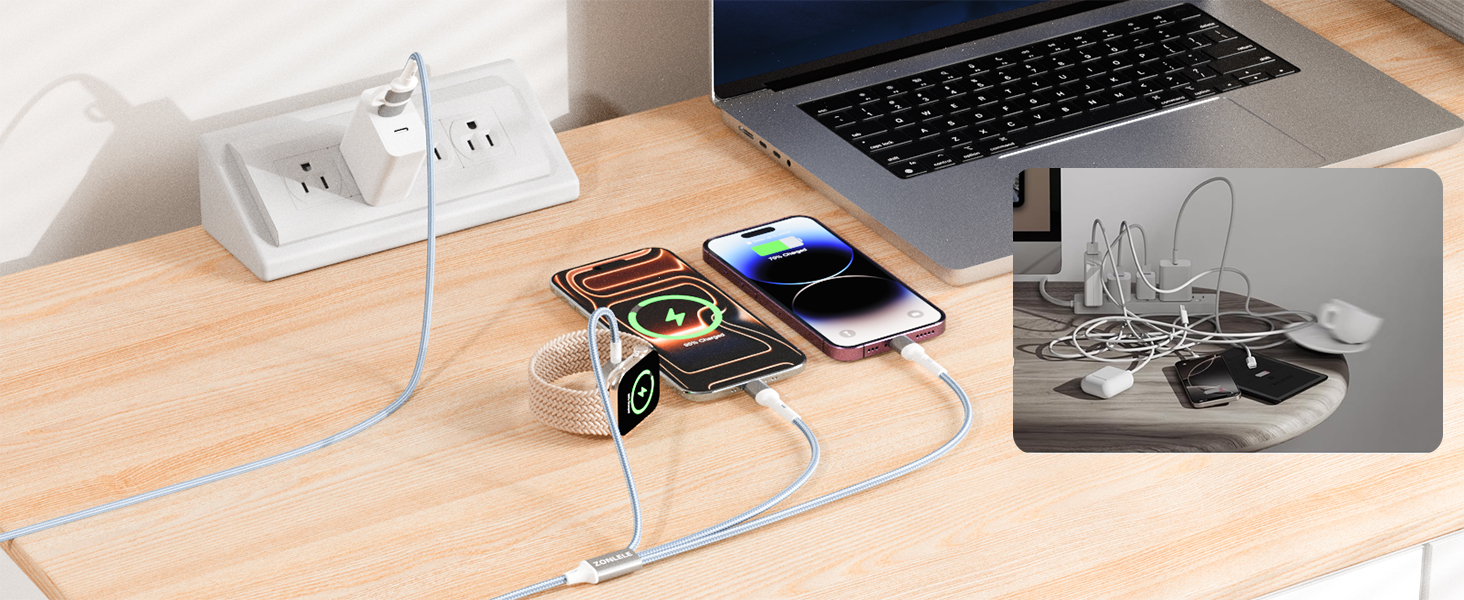 Travel Essentials multi charging cable for apple watch charger